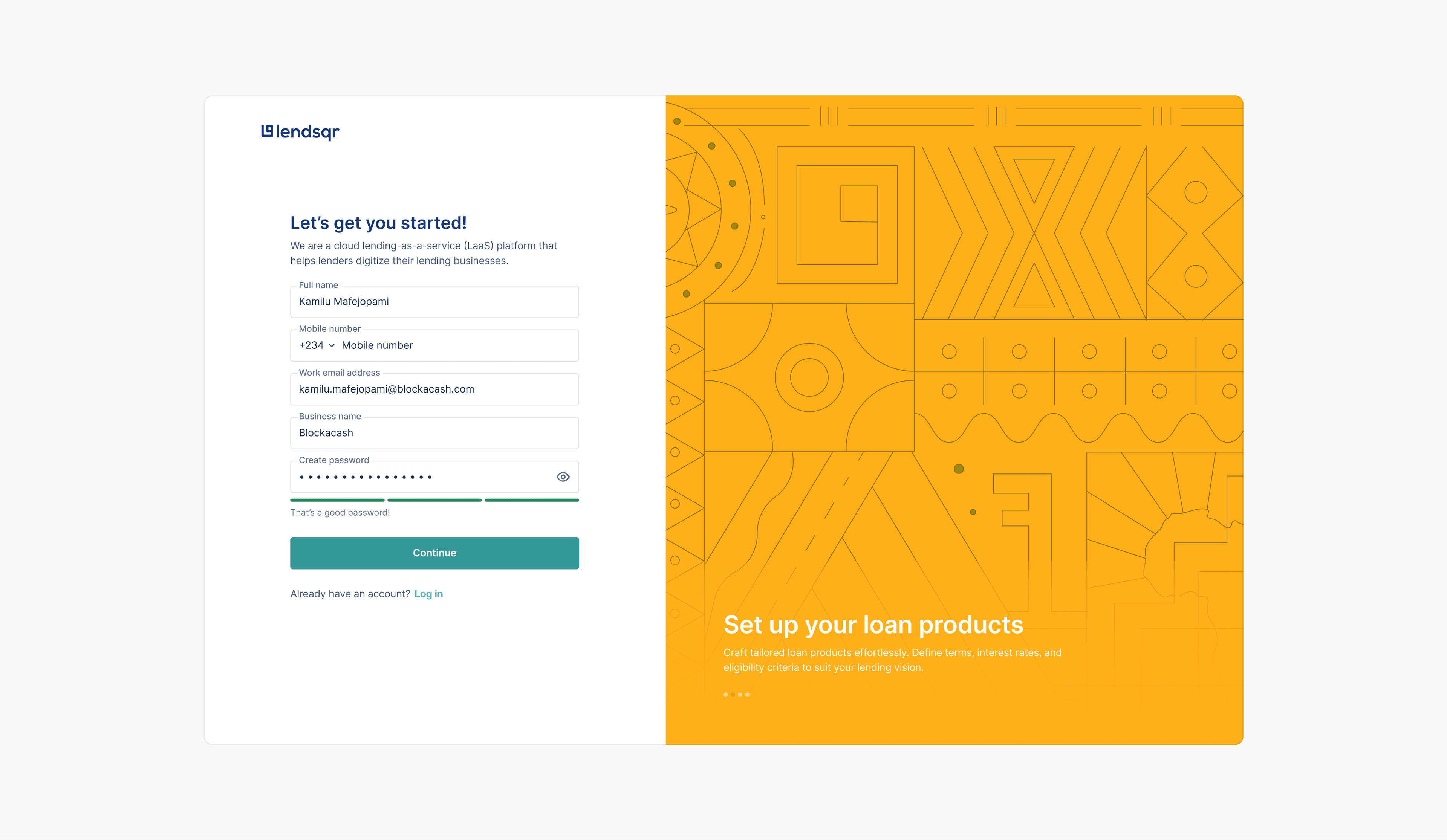 The profile creation step of the new onboarding flow
