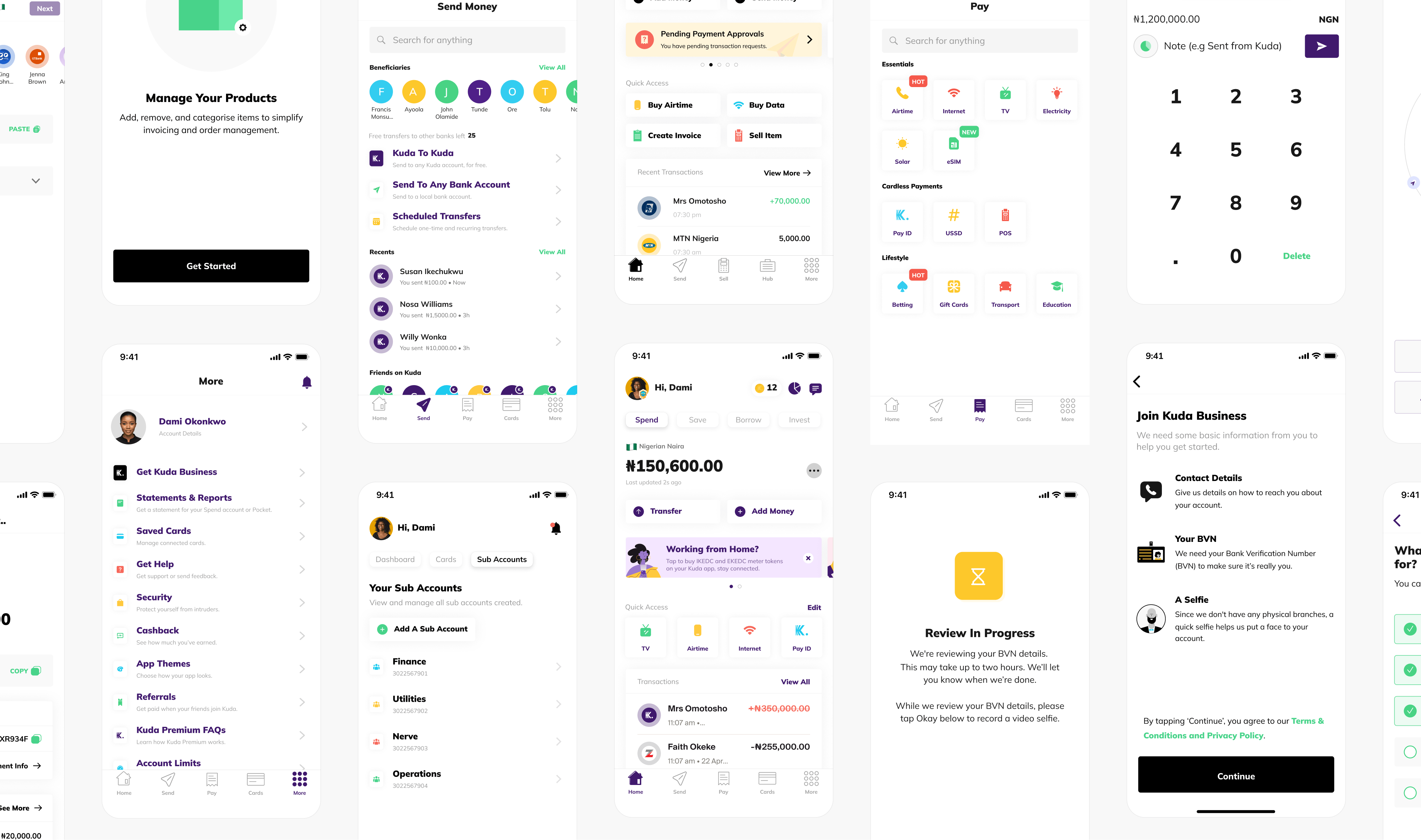 A comparison of Kuda’s earlier visual identity and the refreshed direction